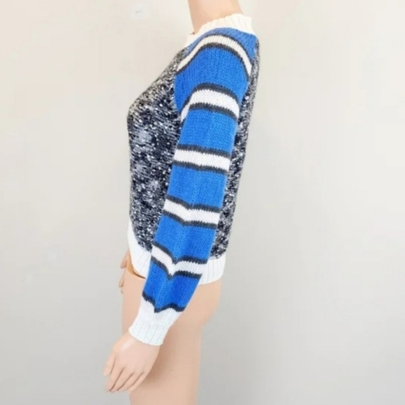 Treasure & Bond Blue Bliss Stripe Long Sleeve Sweater - Picture 2 of 9